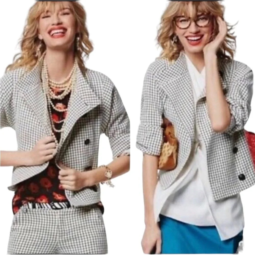 CAbi Windowpane Jacket Small NWT - Picture 2 of 15